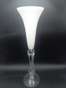 VASO VETRO ALTO OPALE BIANCO