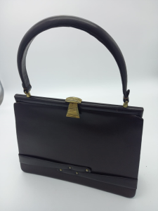 BORSA VINTAGE  CHIUSURA RIGIDA MARRONE