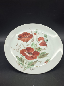 PIATTO DA APPENDERE CERAMICA PAPAVERI