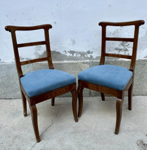 COPPIA DI SEDIE RIFODERATE