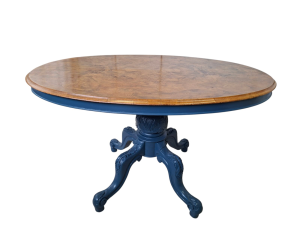 TAVOLO OVALE IN RADICA CON BASE RILACCAT