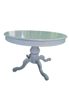 TAVOLO ROTONDO RILACCATO AZZURRO