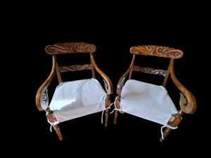 COPPIA POLTRONE STILE CARLO X