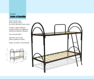 LETTO A CASTELLO NUOVO COLORE BIANCO O N