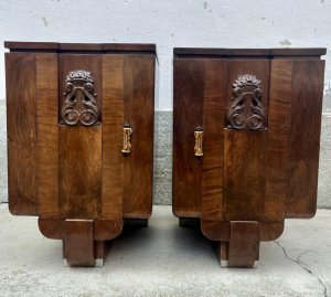 COPPIA DI COMODINI ART DECO