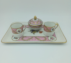 TETE A TETE LIMOGES ROSA CON VASSOIO